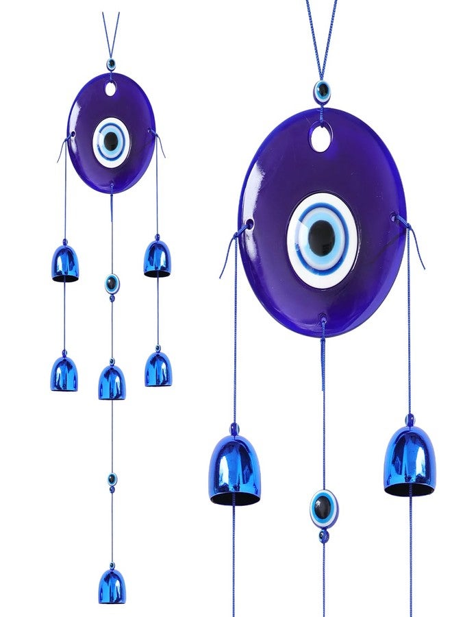 Crystu Fengshui Big Evil Eye Wind Chimes Hanging for Window Balcony Decor Home Endurance Door Decoration, Evil Eye Wind Chimes for Balcony - Image 2